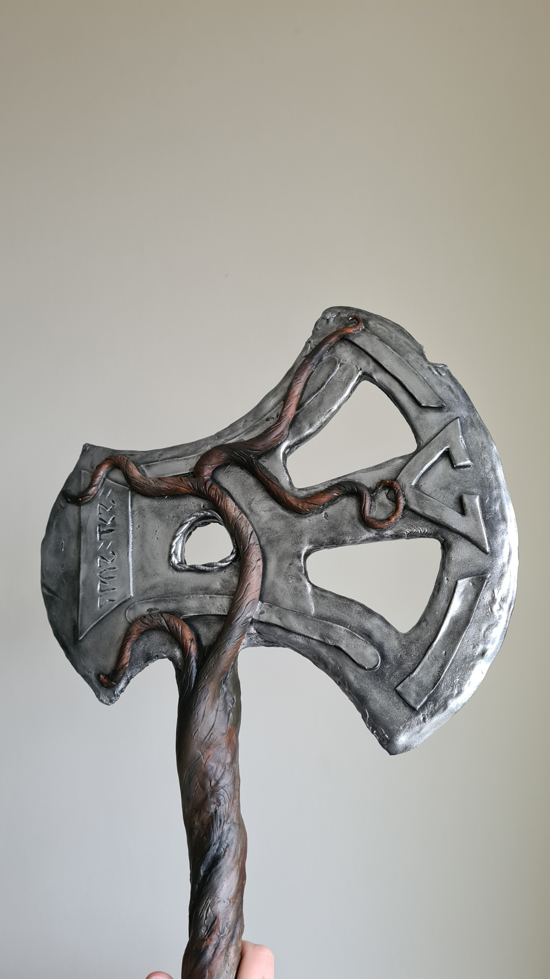 D&D inspired axe, foam clay and cardboard