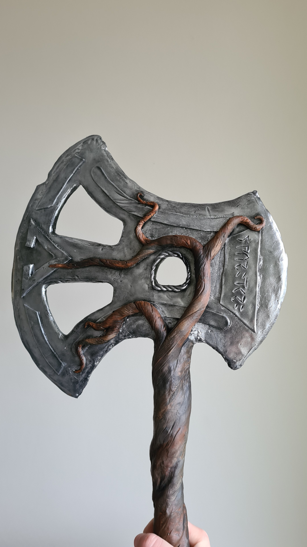 D&D inspired axe, foam clay and cardboard